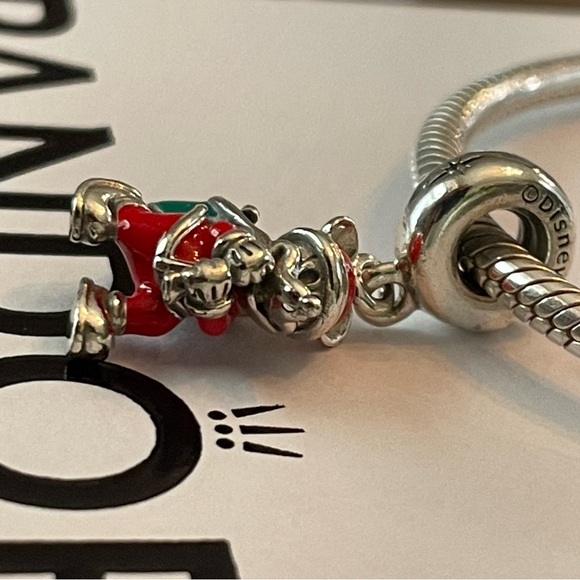 NIB Authentic Pandora x Disney Mickey Mouse Santa dangle charm - Picture 10 of 10